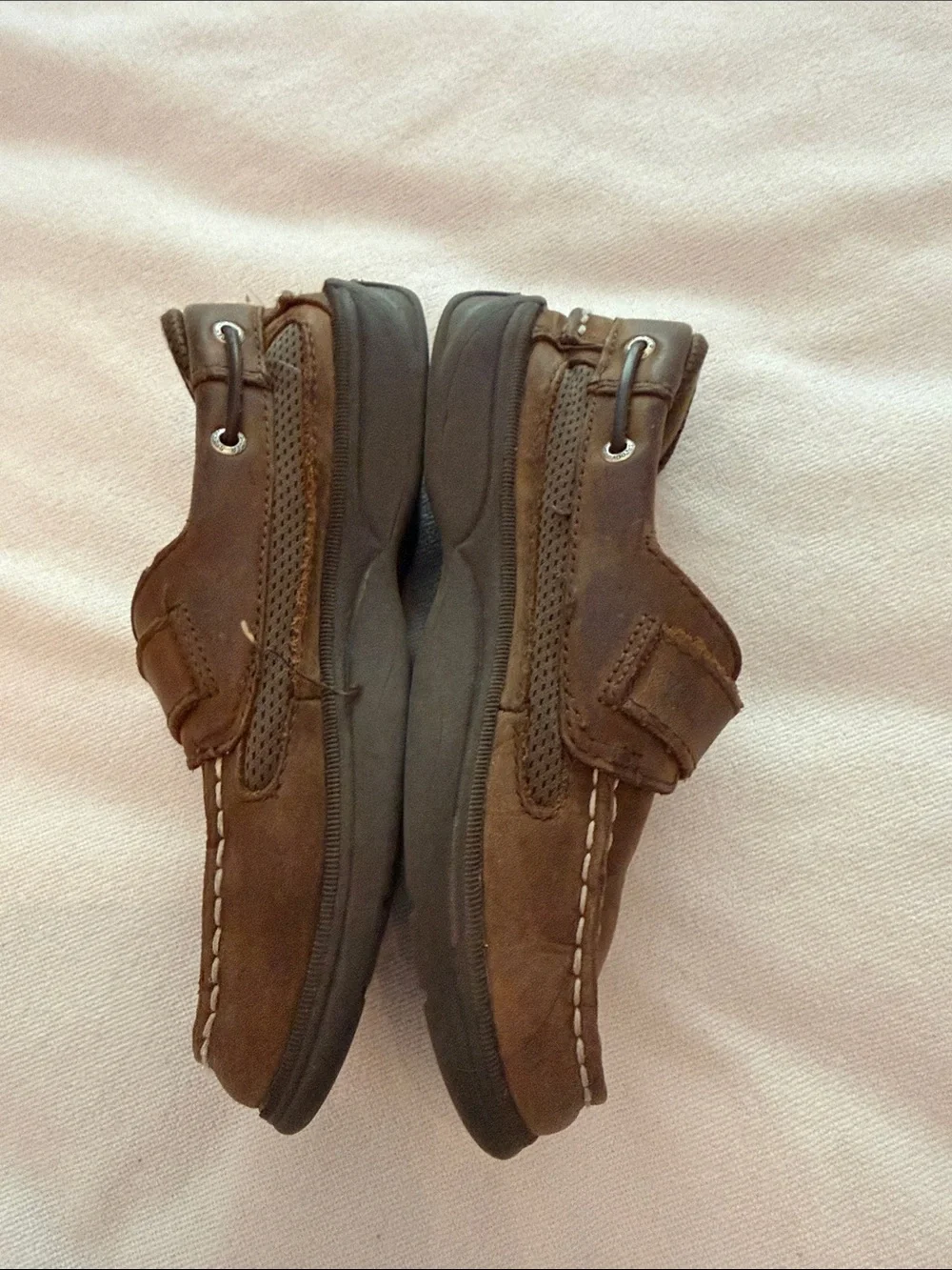 Brown Sperry Boys Slip-On Loafers